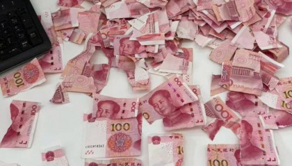 浙江3岁孩子把4100元现金撕成400多片！家长带碎钞崩溃求助，银行工作人员花5小时“拼图”，全额复原并兑换新钞