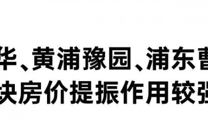 上海哪些板块新房房价逆势上涨？