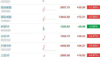 A股主要指数走强，创业板指拉升涨超1%，沪指涨0.38%！泛金融、白酒、有色金属、电池领涨，近2300只股票上涨