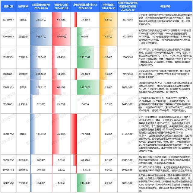 PVDF（聚偏氟乙烯）行业龙头股璞泰来